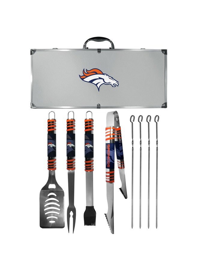 Siskiyou Sports Spors Denver Broncos 8 pc Tailgater BBQ Set, Gray, 8 Piece - Image 1