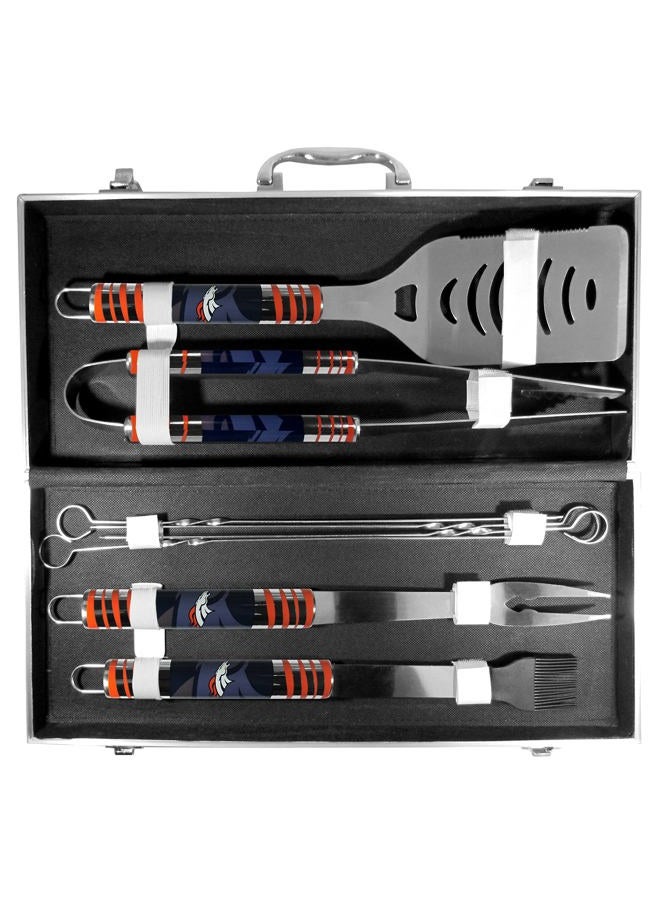 Siskiyou Sports Spors Denver Broncos 8 pc Tailgater BBQ Set, Gray, 8 Piece - Image 3