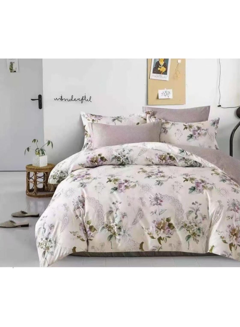 AL RAID 6-Piece King Size Duvet Cover Set – Soft & Breathable Bed Sheet Set with Duvet Cover, Deep-Pocket Fitted Sheet & 4 Pillowcases – All-Season Comfort and Elegant Bedroom Style