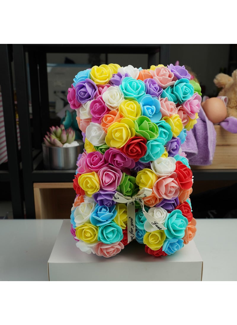 Generic Valentines 25cm Rose Bear Gift Box Panda PVC gift box 