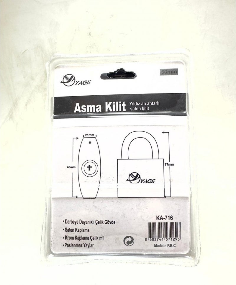 Padlock 50 mm Nails with Fiam Key