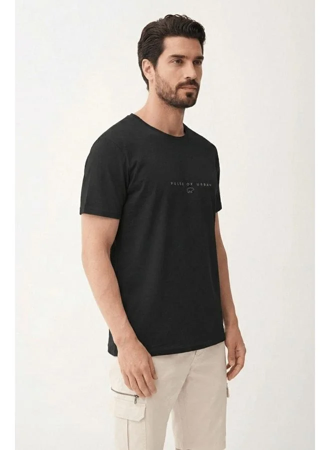 Bad Bear Pulse Black Men's Printed T-Shirt.