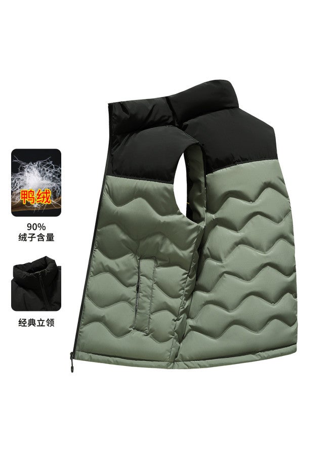 YaYa Sleeveless Vest Jacket Versatile Slim Fit Winter Warm Stand Collar Duck Down Padded Vest - Image 2