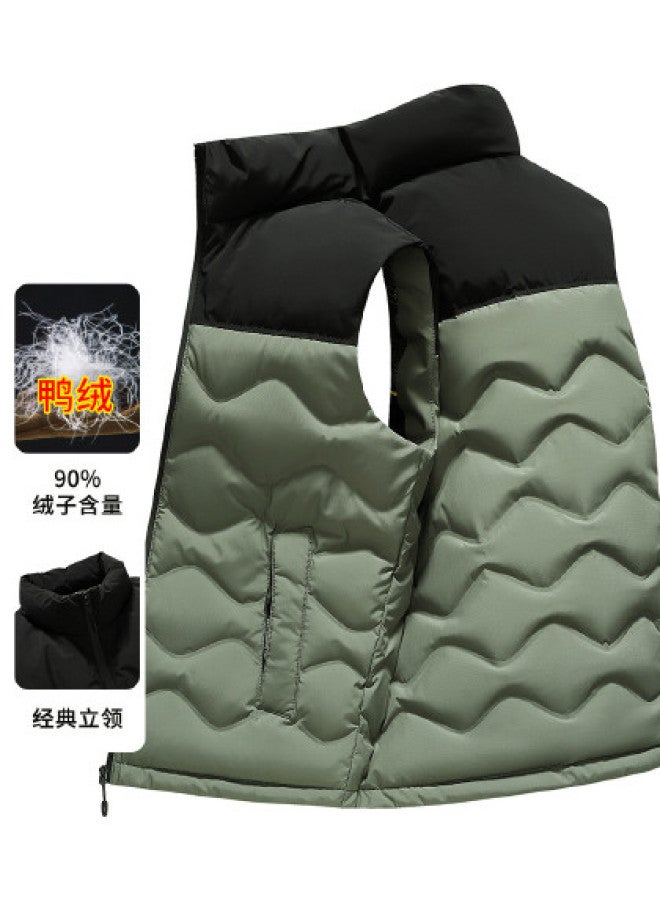 YaYa Sleeveless Vest Jacket Versatile Slim Fit Winter Warm Stand Collar Duck Down Padded Vest - Image 1