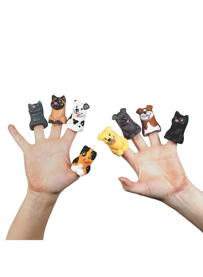 Fun Express Cat And Puppy Dog Finger Puppets Set Of 24 Fun Activity For Kids - Image 2