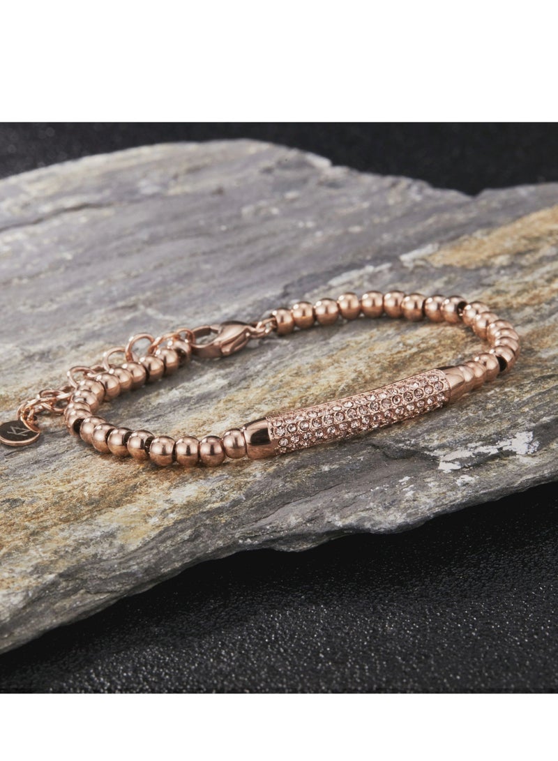 زنك سوار نسائي من زينك من الفولاذ المقاوم للصدأ باللون الوردي الذهبي | ZFBR003RG - Image 3