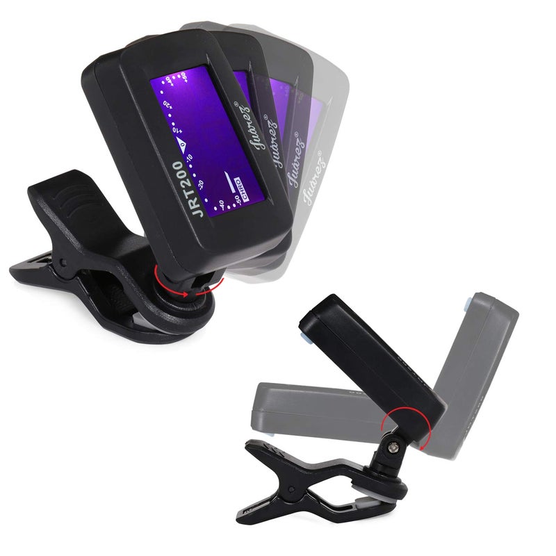 Juarez JRT200 Digital LCD Guitar Bass Violin Ukulele Clip On Tuner - Image 2