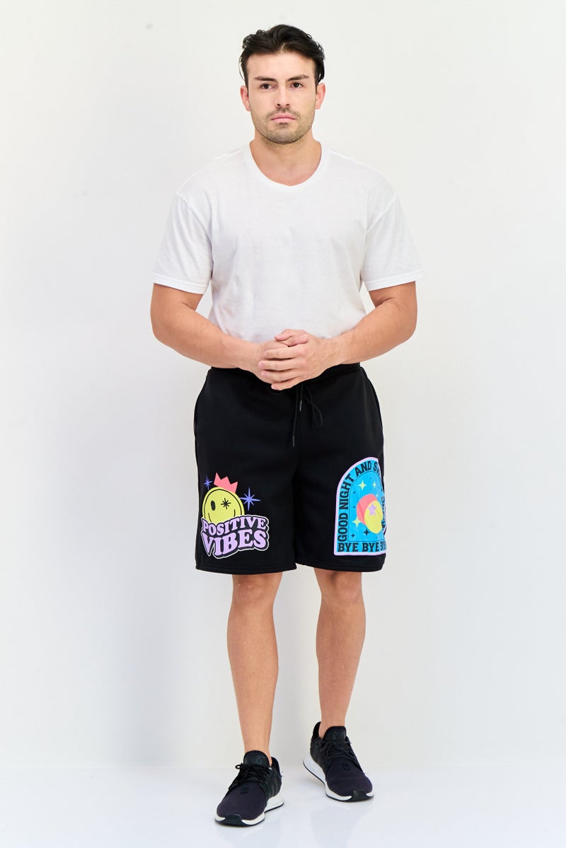 MEMBERS ONLY Men 9 Inseam Graphic Print Basic Shorts, Black - Image 4