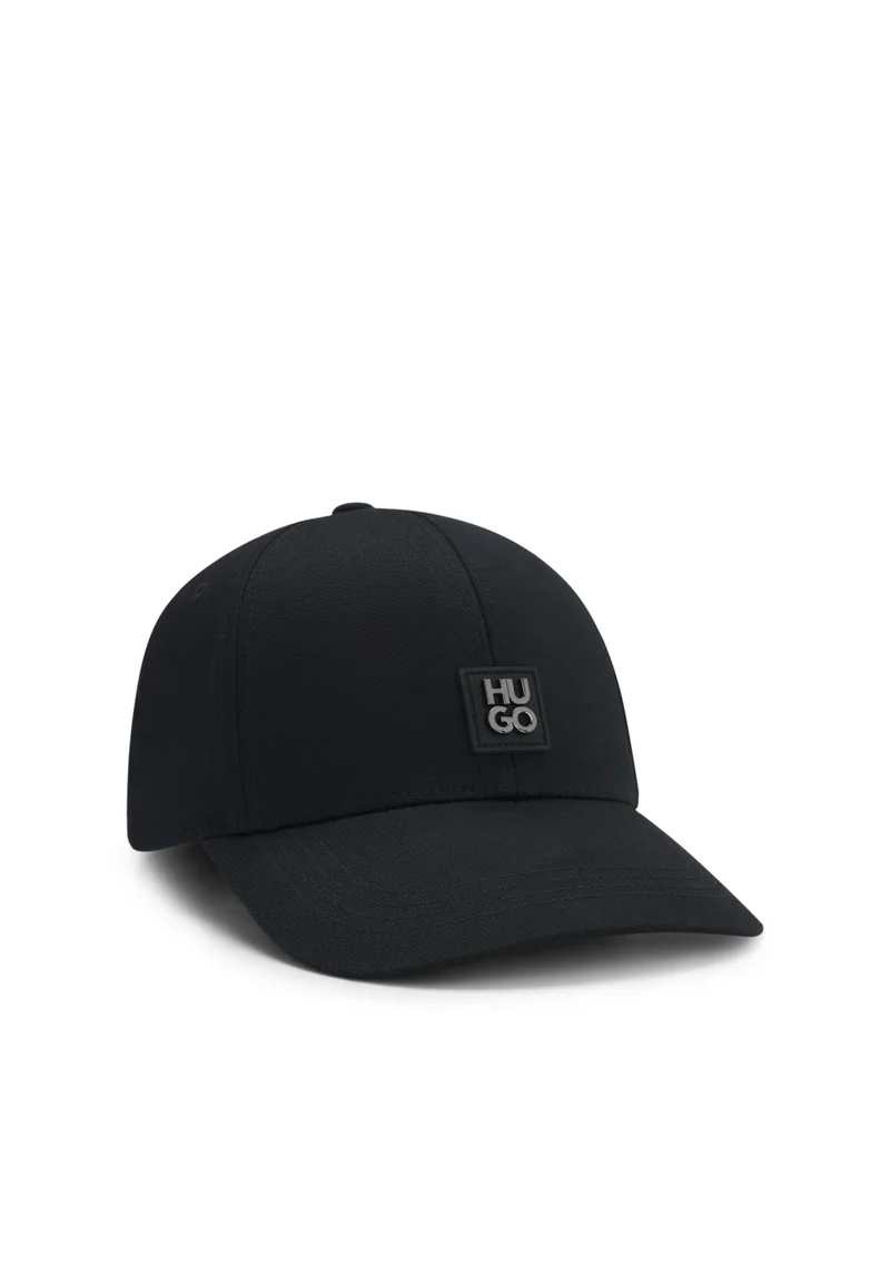 HUGO Cotton-twill cap with stacked logo