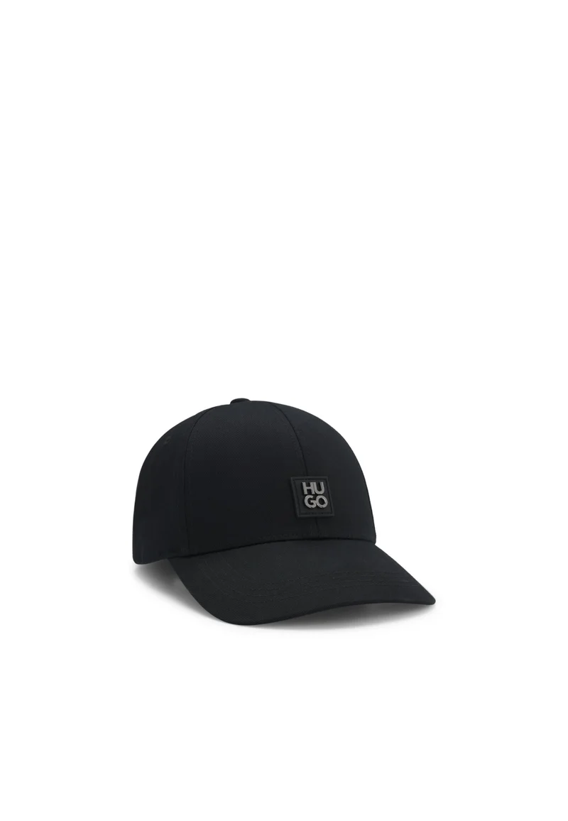 HUGO Cotton-twill cap with stacked logo
