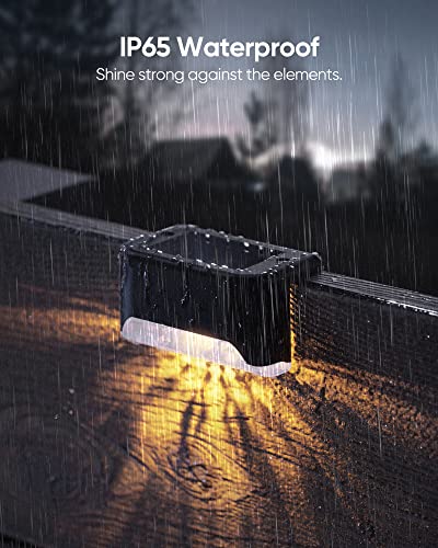 JACKYLED Solar Deck Lights 16 Pack Solar Fence Light Solar Powered Outdoor Step Light IP65 Waterproof LED Pathway Light for Deck Fence Railing Garden Patio StairYard, Black - Image 5