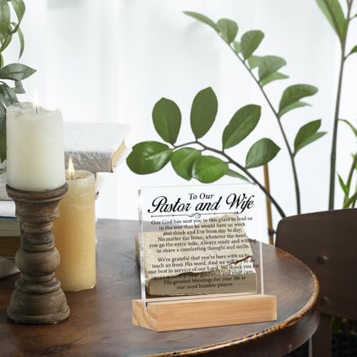 ZOSAN Pastor & Wife Appreciation Gifts - Clear Desk Decorative Sign - Acrylic Decor - Image 5