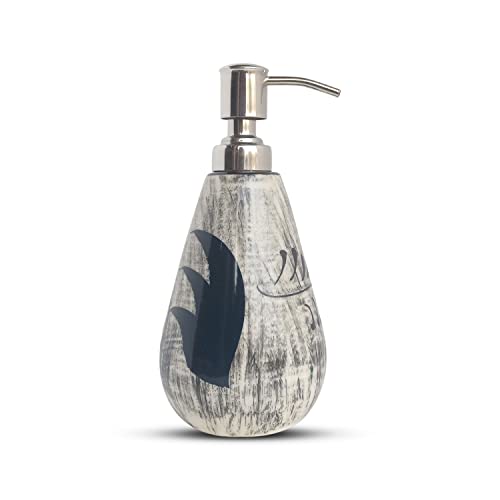 Kaolinite Ceramic Bathroom Accessories Set for Utility and Bathroom Decor | Liquid Soap Dispenser, soap Tray, Toothbrush Holder Hand Crafted/Haad Painted Classy Black - Image 2