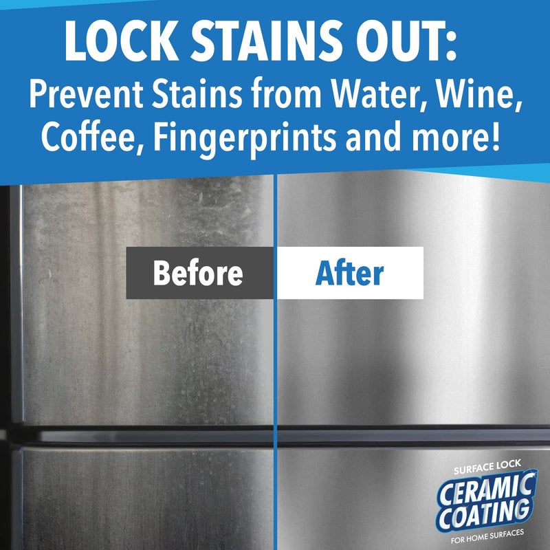 Berkland Home Ceramic Coating for Stainless Steel, Glass and Countertops - Seal, Protect & Shine for the Kitchen & Bathroom - Fights Fingerprints, Grime and Stains in Your Life - 8 fl oz - Proof It Works - Image 3