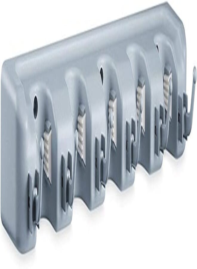 Mop and Broom Holder, Garden Tool Organizer, Multipurpose Wall Mounted 5 Ball Slots with 6 hooks Storage Rack 