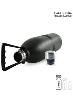 Atlasware Water Bottle with a Capacity of 2000 ml, Stainless Steel Water Bottle that keeps Cold for 130 Hours and Keeps Heat for 52 Hours, Army Green  - Image 5