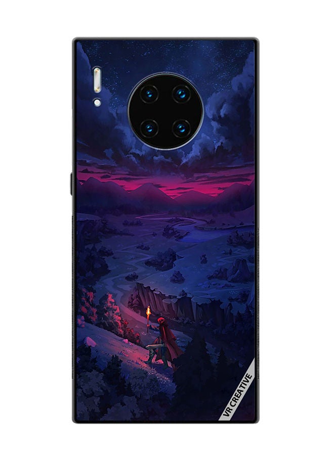 VR CREATIVE Protective Case Cover For Huawei Mate 30 Pro Person Walking On Mountain Design Multicolour - Image 1
