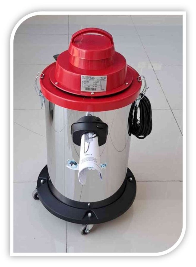 فيورينتيني مكنسة فيورنتيني F30 الكهربائية عالية الأداء للتنظيف الرطب والجاف - محرك بقوة 1000 واط، وخزان سعة 30 لترًا، وتدفق هواء بمعدل 210 متر مكعب/ساعة، وضغط تفريغ 226 مليبار، وتشغيل منخفض الضوضاء 74 ديسيبل. بوزن 8.5 كجم فقط، توفر هذه الآلة المتينة والفعالة أداءً قويًا في التنظيف الرطب والجاف للمستودعات والفنادق والمكاتب وورش العمل والمساحات التجارية - صنع في إيطاليا.