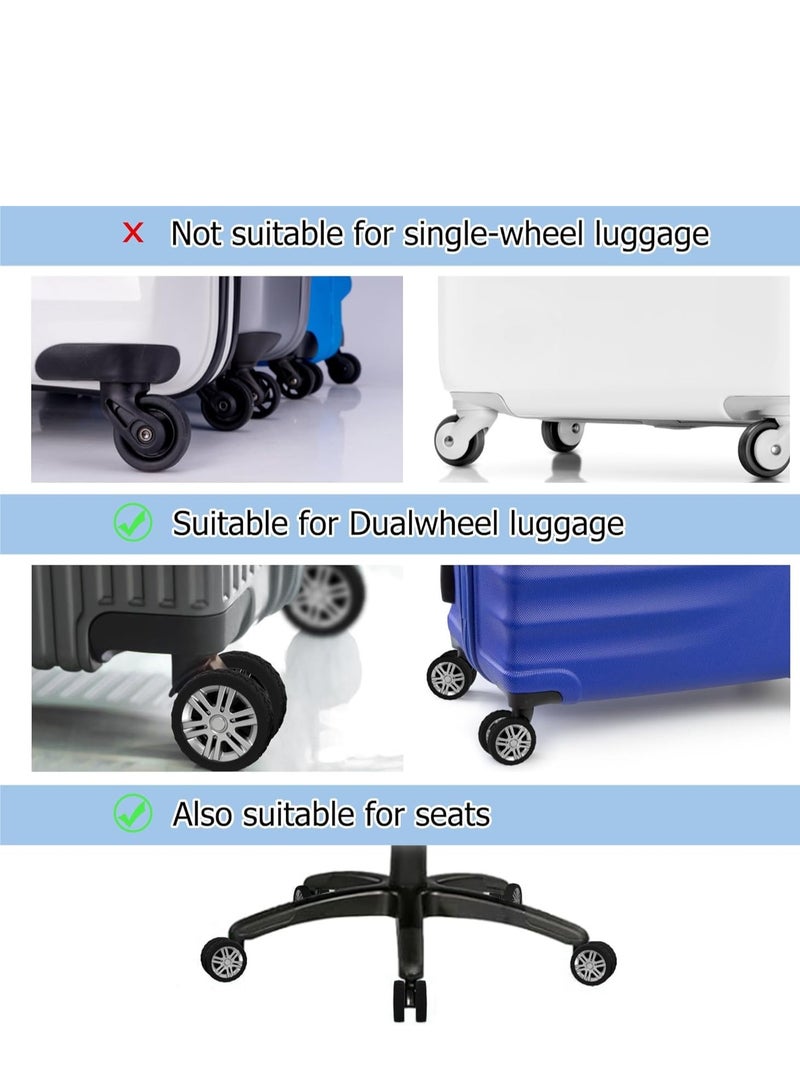 Barakah Luggage Wheel Covers 8PCS Protector Silicone Suitcase for Most 8-Spinner Wheels Carry-On Shock-proof - Image 3