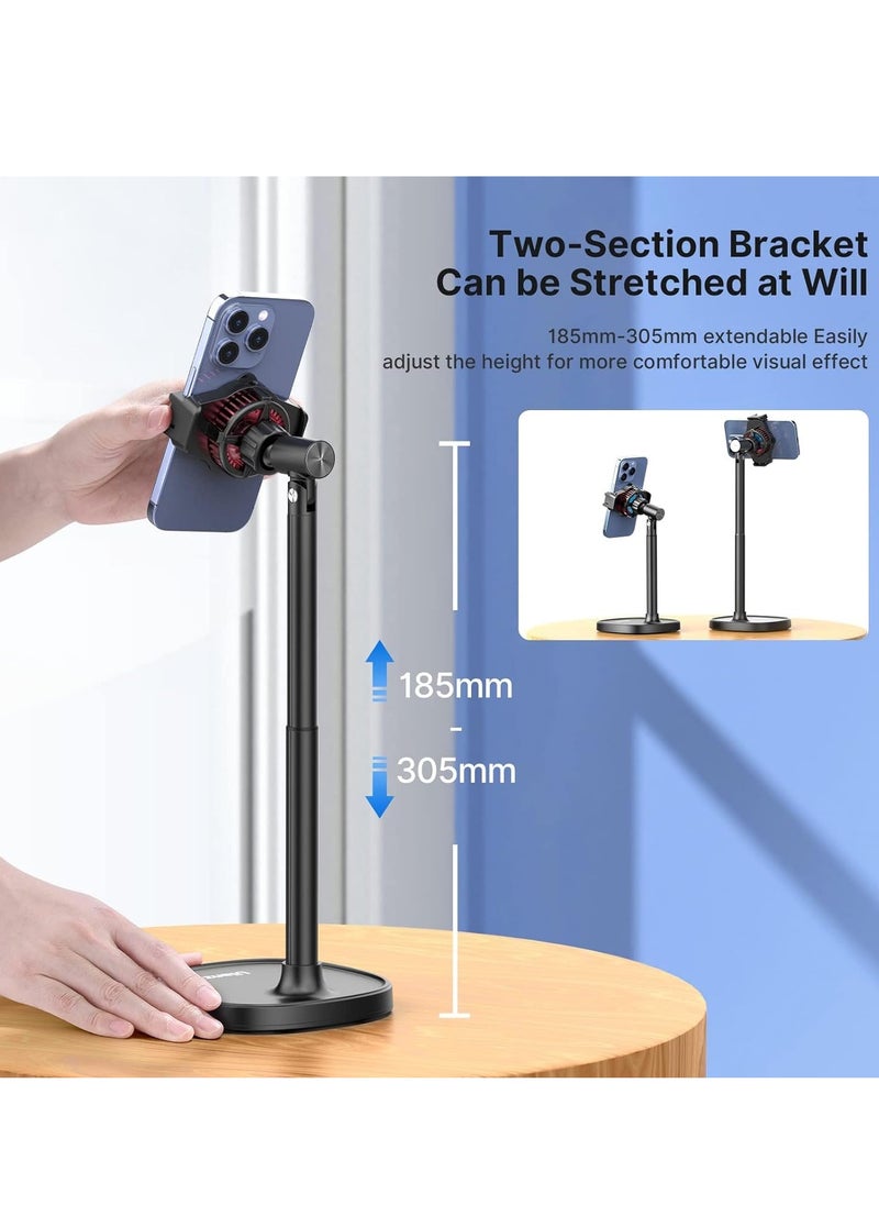 KASTWAVE - Cell Phone Stand with Phone Cooler, Semiconductor Cooling Cell Phone Stand, Adjustable Angle Phone Stand for Desk Cell Phone Holder Flexible Phone Stand Holder - Image 1