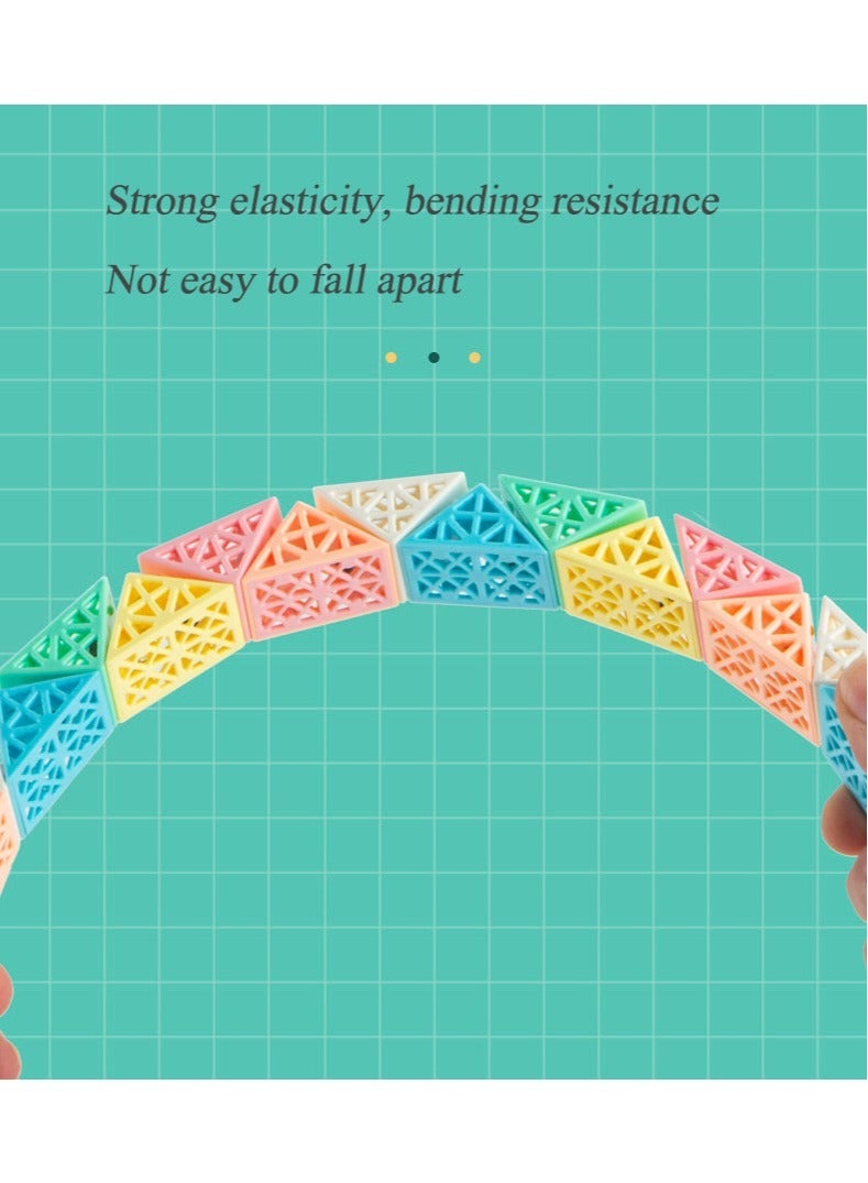 Snake Cube Fidget Puzzle Toy Brain Teaser Game Toy for Kids Teens Rubik's Cube Ruler 72 Segments - Image 3