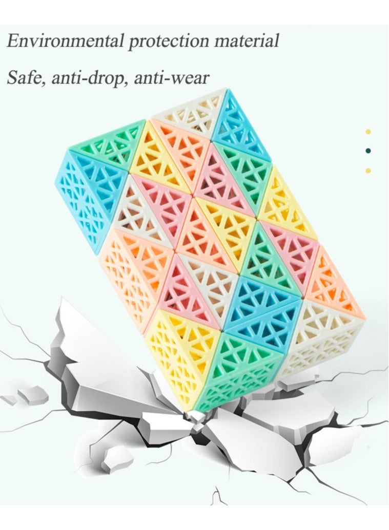 Snake Cube Fidget Puzzle Toy Brain Teaser Game Toy for Kids Teens Rubik's Cube Ruler 72 Segments - Image 5