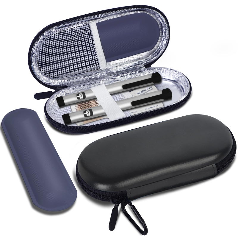 MOSLA Insulin Cooler Travel Case for Diabetic Organize Medication Insulated Cooling Bag with 2 Ice Packs for Insulin Pens and Other Diabetic Supplies