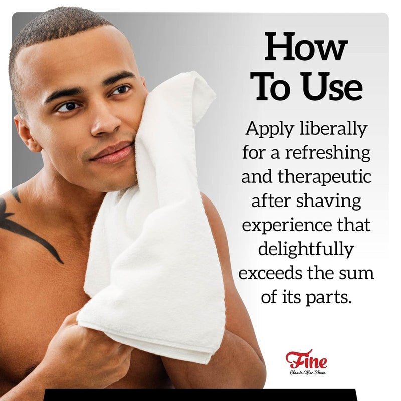 Fine Mr. Fine Men's Aftershave - Platinum Fragrance, Soothing & Toning Post Shave Balm, Calms Razor Burn, Classic Barbershop Feel, Alcohol-Based Formula, Gentle for All Skin Types, 100ml - Image 4