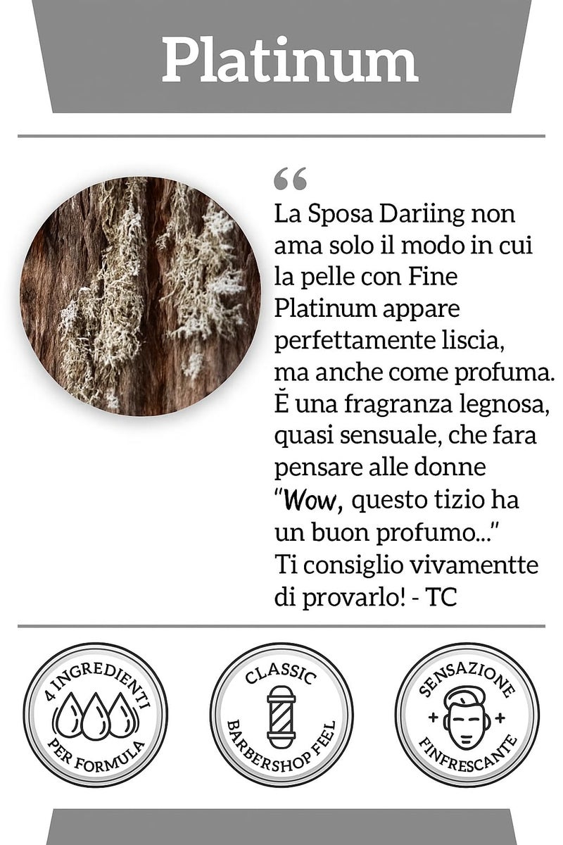 Fine Mr. Fine Men's Aftershave - Platinum Fragrance, Soothing & Toning Post Shave Balm, Calms Razor Burn, Classic Barbershop Feel, Alcohol-Based Formula, Gentle for All Skin Types, 100ml - Image 3