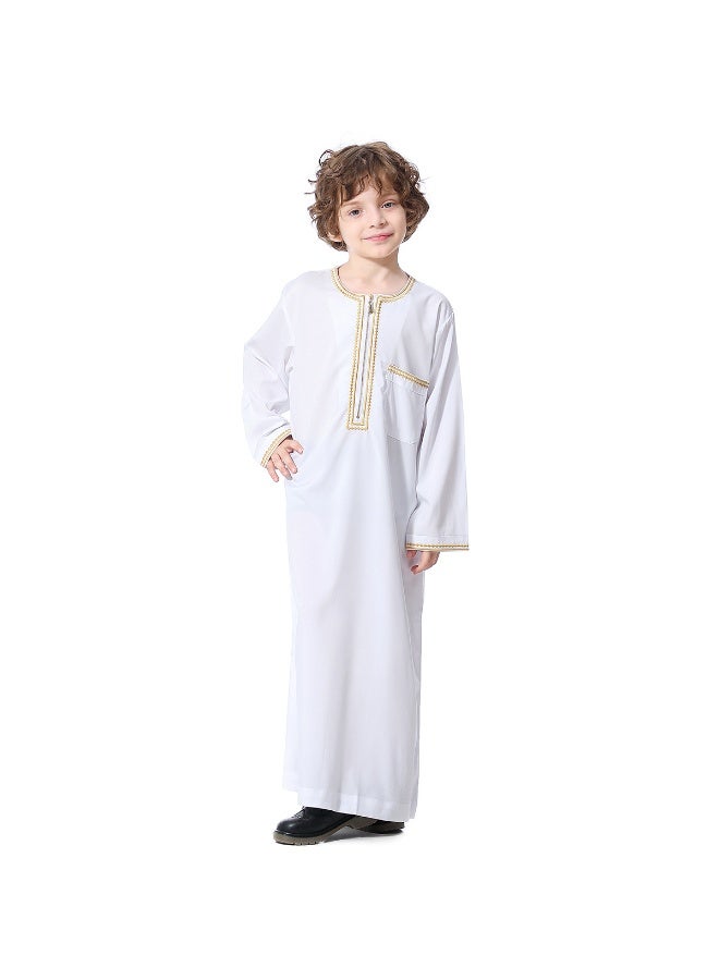 هانيميدو ثوب عربي للأطفال - ثوب مسلم طويل الأكمام للأولاد - ملابس إسلامية للأطفال  - Image 1