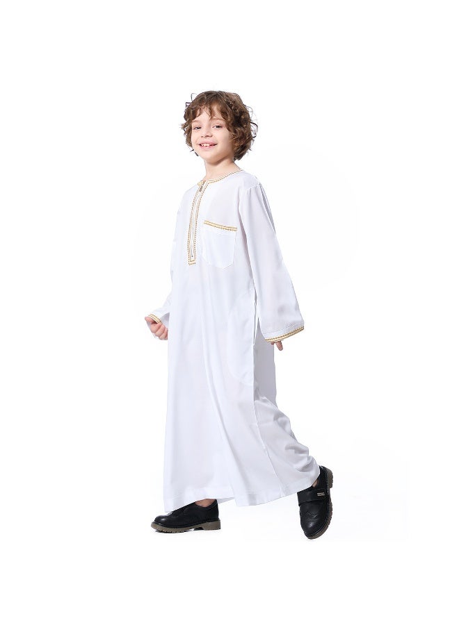 هانيميدو ثوب عربي للأطفال - ثوب مسلم طويل الأكمام للأولاد - ملابس إسلامية للأطفال  - Image 2
