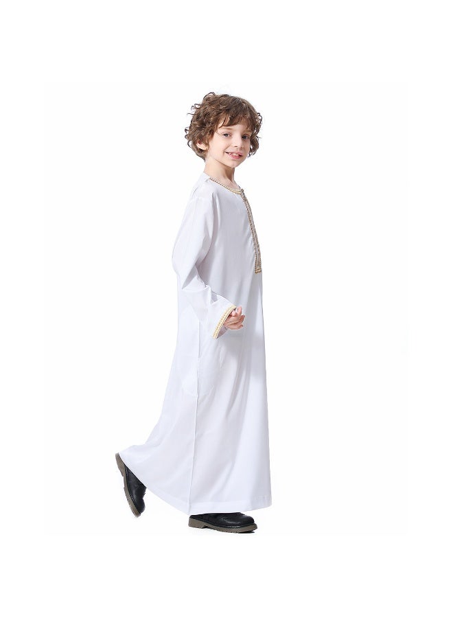 هانيميدو ثوب عربي للأطفال - ثوب مسلم طويل الأكمام للأولاد - ملابس إسلامية للأطفال  - Image 3