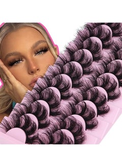 Mink Lashes Fluffy 20 MM Thick D Curl False Eyelashes Dramatic Long Strip Lashes Pack 6D Curly Wispy Full Fake Eyelashes That Look Like Extension by Goddvenus