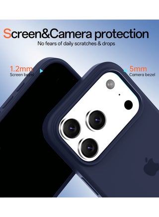 Apple iPhone 17 Pro 5G 2025 Luxury Premium Quality Liquid Silicone Case Cover (MCRPSN) - Storm Blue - view 3