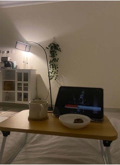 Sumkyle Nordic Simple LED Floor Lamp Modern Eye-protecting Vertical Standing Lamp For Bedroom Living Room Study Office Fabric Lampshade Floor Lighting With  12W Tricolor LED Bulb  - Image 4