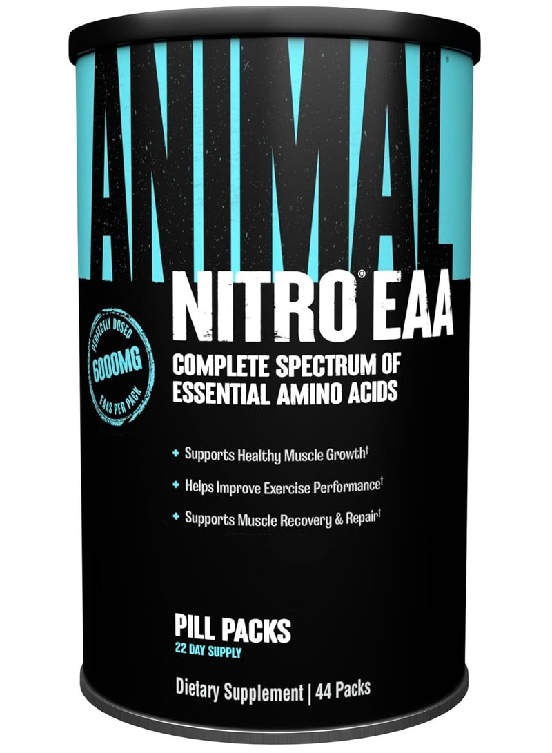 يونيفرسال نيوتريشن يدعم Animal Nitro EAA نمو العضلات واستعادة العضلات وإصلاحها 44 عبوة - Image 1