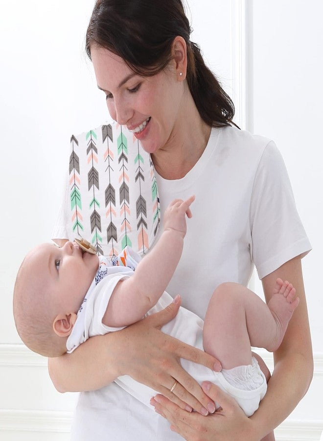 Little tots مناديل تجشؤ للأطفال الصغار 100% قطن مجموعة مناديل تجشؤ للأطفال، ماصة وناعمة منشفة تجشؤ للمواليد الجدد للأطفال الأولاد والبنات غير محددة الجنس 5 عبوات (سماء طائرة) (أيل)  - Image 5