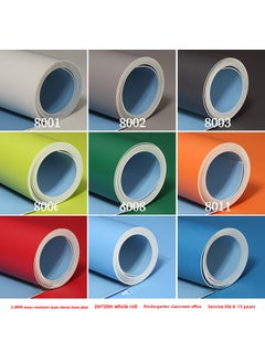 Thick PVC Flooring, Waterproof Commercial Vinyl Floor Mat 2.0mm thick dense bottom plastic floor (2m wide) solid color