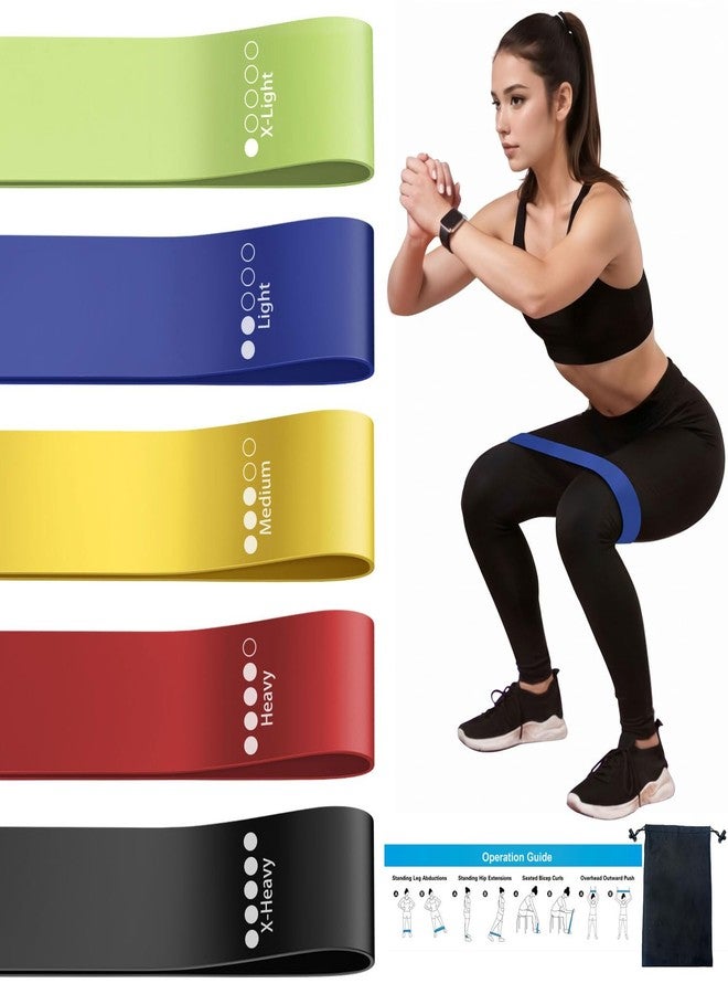 WSAKOUE Resistance Loop Exercise Bands for Home Fitness, Yoga Pilates, Stretching, Strength Training, and Physical Therapy - Elastic Bands Set Workout Bands for Women&Men - Colorful - Image 1