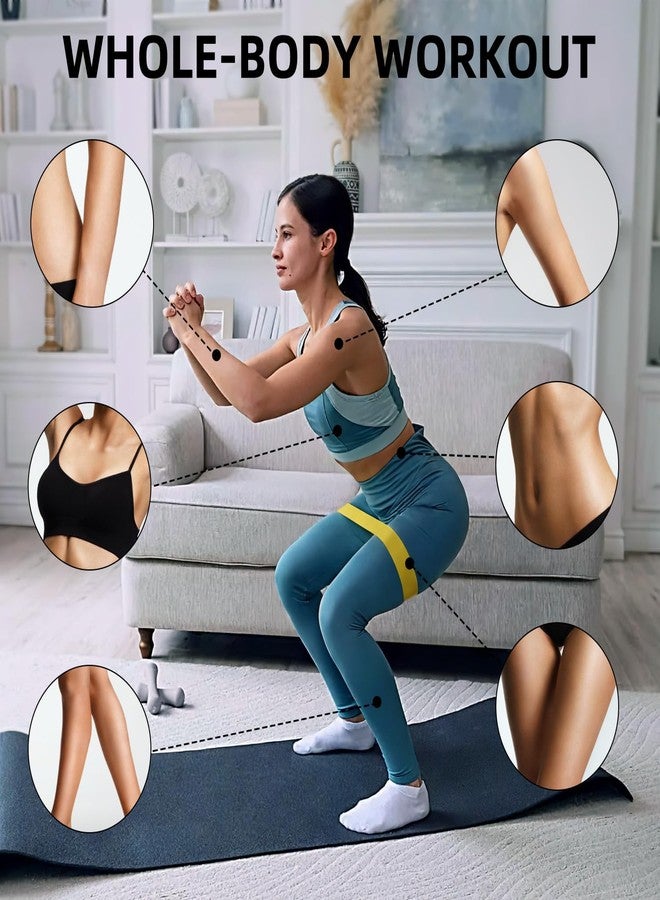 WSAKOUE Resistance Loop Exercise Bands for Home Fitness, Yoga Pilates, Stretching, Strength Training, and Physical Therapy - Elastic Bands Set Workout Bands for Women&Men - Colorful - Image 5