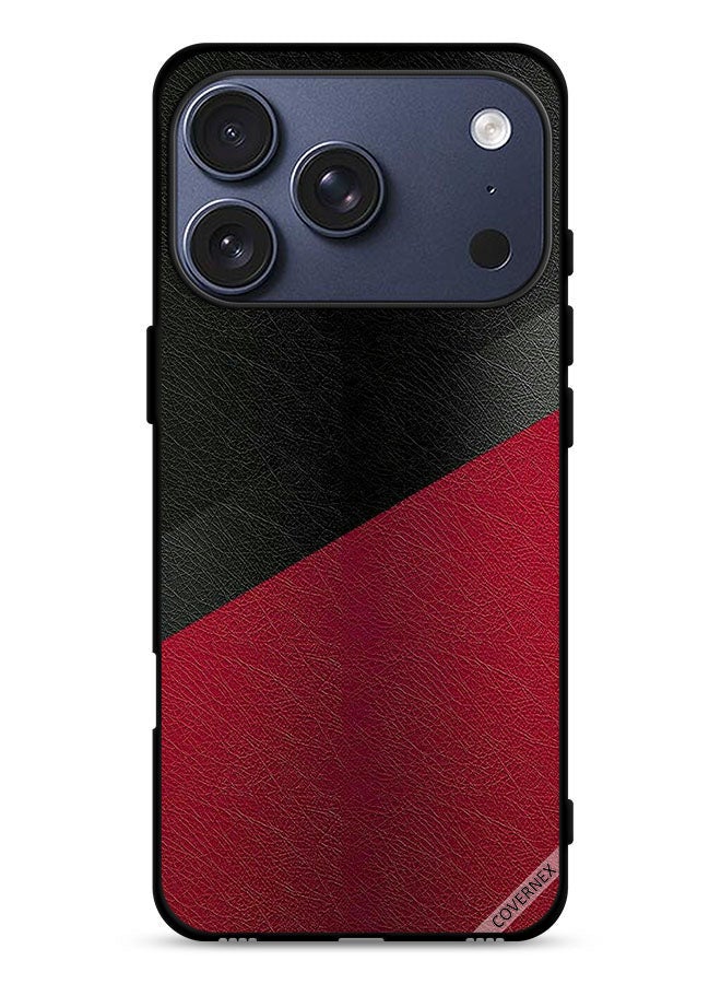 Covernex Apple iPhone 17 Pro Protective Case Cover Leather Pattern - Image 1