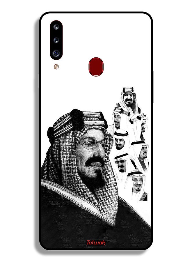 Tolwak Samsung Galaxy A20s Protective Case Cover Kings Of Saudi Arabia BW Poster Art - Image 1
