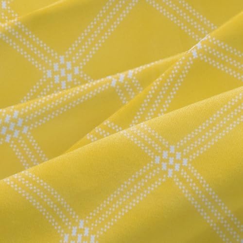 RD TREND Bedsheet for Double Bed 90 x 100 Inches, Glace Cotton Double Bedsheet with 2 Pillow Covers 18 x 28 Inches (Lines-Yellow) - Image 3