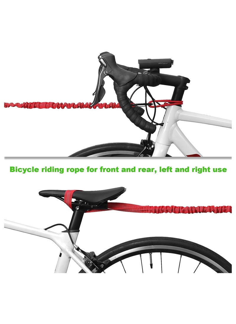 Generic - Bicycle Tow Bungee Rope, Bike Towing Strap Parent-Child Pull Traction Bungee Cord, for Kids Adult Long Trip MTB & Cycling Pull Strap, Black - Image 1