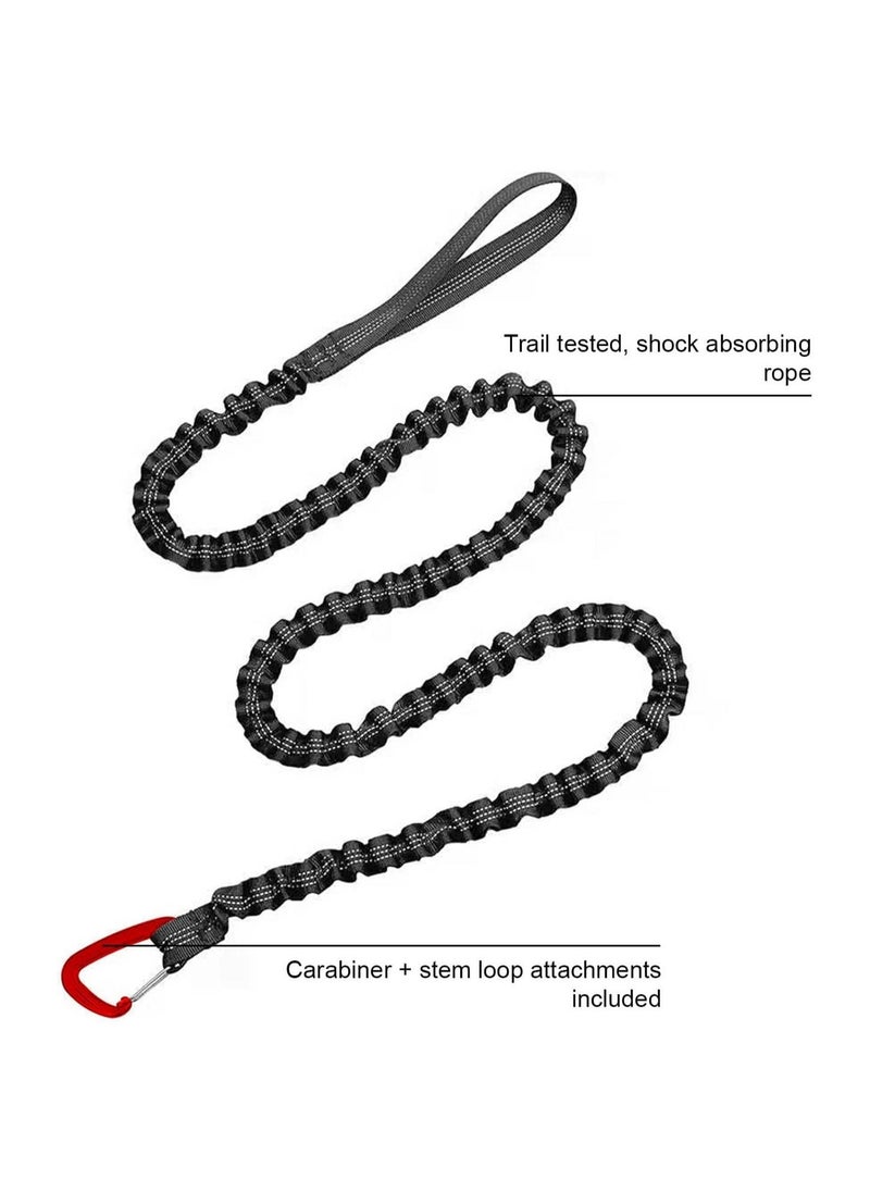 Generic - Bicycle Tow Bungee Rope, Bike Towing Strap Parent-Child Pull Traction Bungee Cord, for Kids Adult Long Trip MTB & Cycling Pull Strap, Black - Image 1