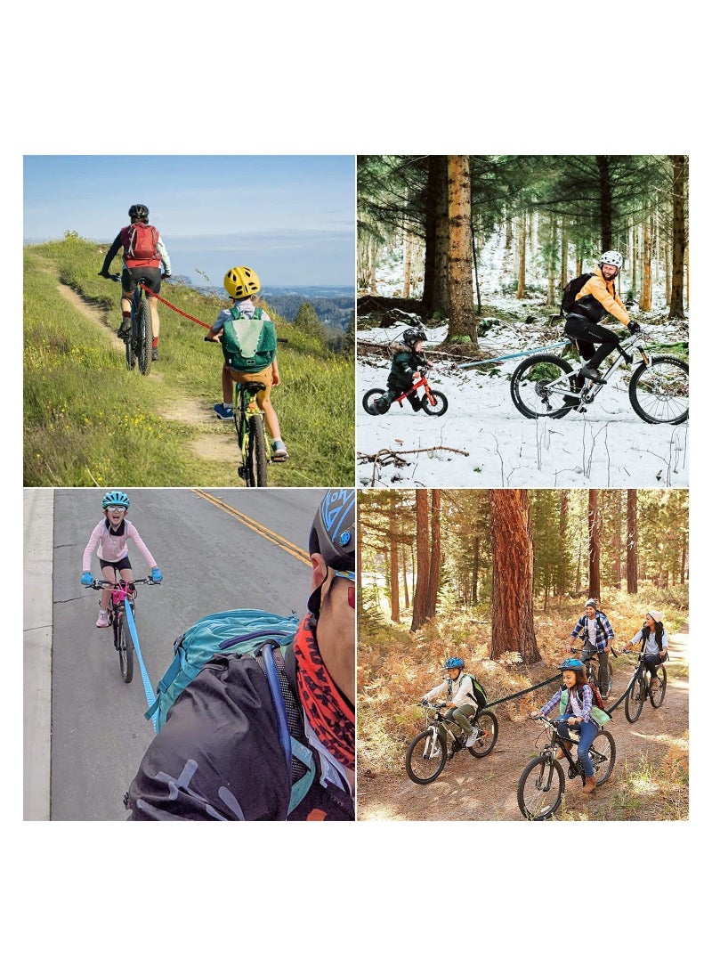 Generic - Bicycle Tow Bungee Rope, Bike Towing Strap Parent-Child Pull Traction Bungee Cord, for Kids Adult Long Trip MTB & Cycling Pull Strap, Black - Image 1