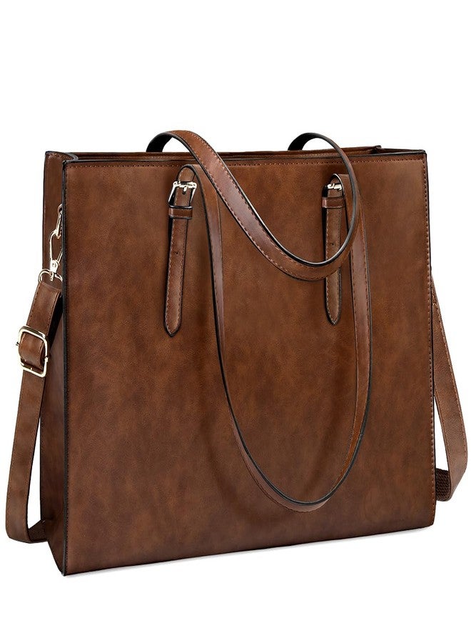 NUBILY Laptop Bag for Women Waterproof Lightweight Leather 15.6 Inch Computer Tote Bag Business Office Briefcase Large Capacity Handbag Shoulder Bag Professional Office Work Bag - Image 1