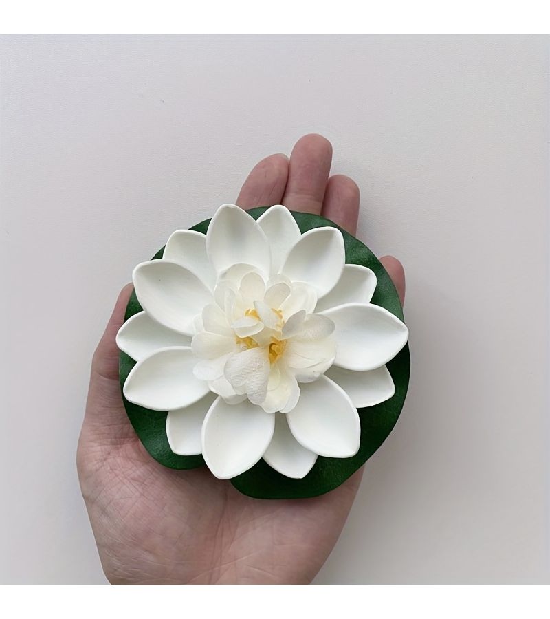 Glamorous Pink Artificial Lotus Blossoms Floating Water Lily for Aquarium Garden Decor - Image 5