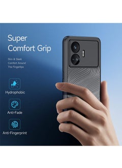 Muyixin غطاء حماية لهاتف Realme GT Neo5 SE غير لامع مضاد لبصمات الأصابع أسود  - Image 4