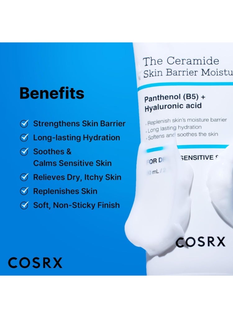 كوسرإكس COSRX The Ceramide Skin Barrier Moisturizer 80ml – Panthenol B5 & Hyaluronic Acid Cream for Dry Sensitive Skin 80ml - Image 5